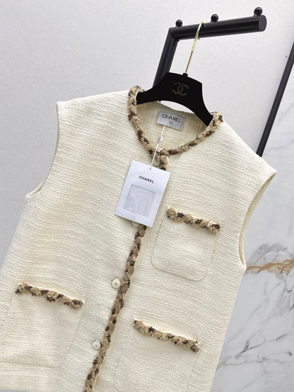 C*nel 25ss sequins tweed vest