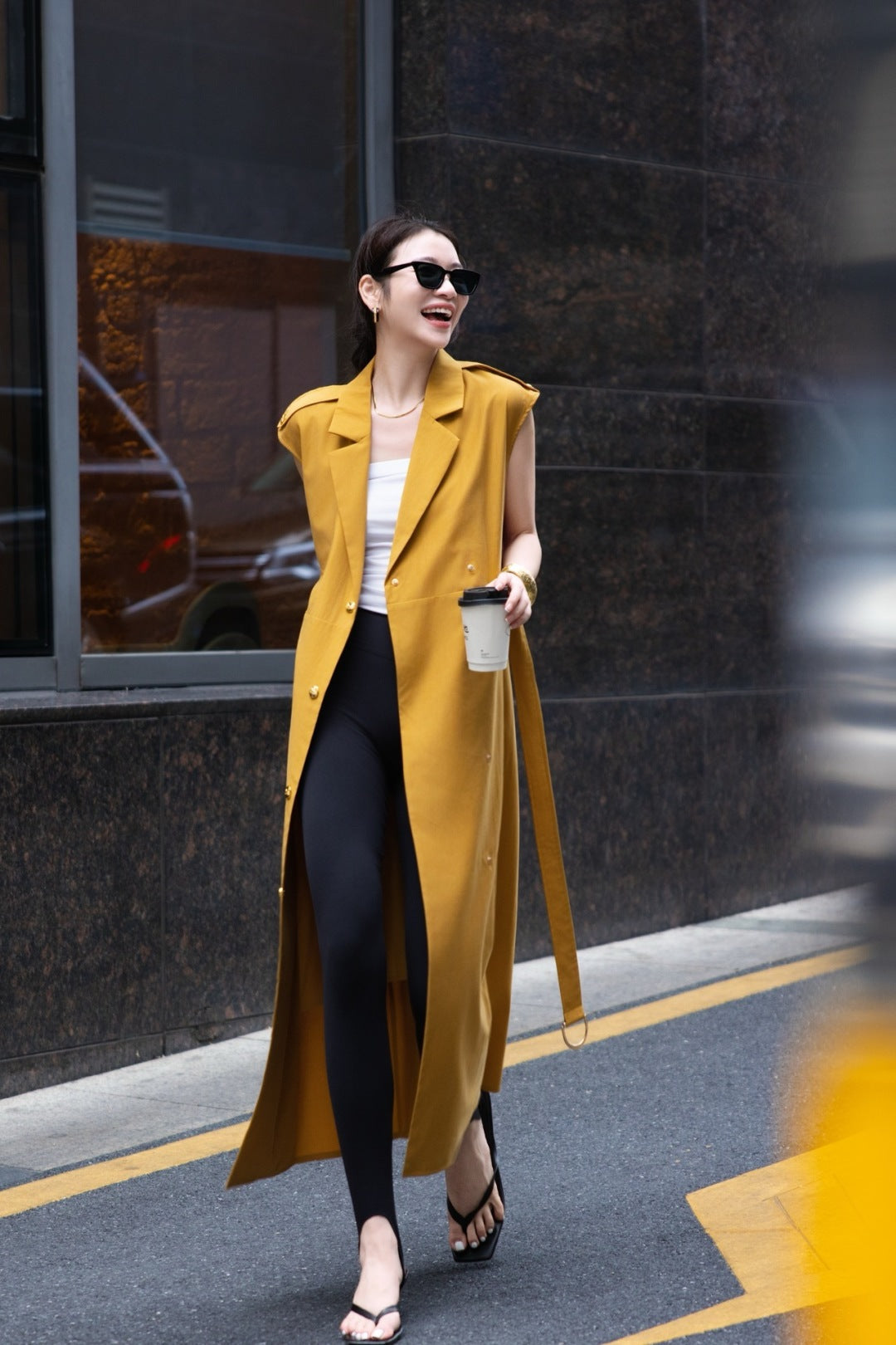 MaxM* 25ss sleeveless trench coat dress