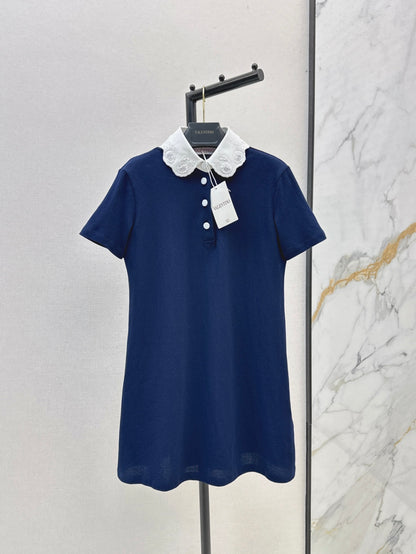Valen* 25ss embroidered polo dress