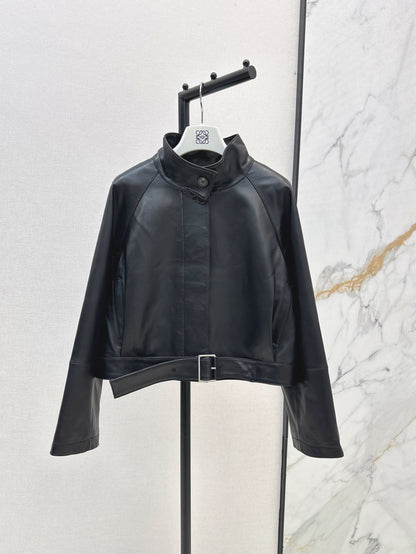Loe* 25ss high collar trench in nappa lambskin