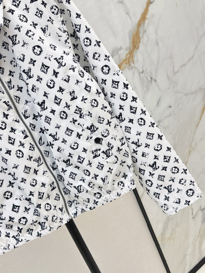 Loui* 25ss monogram zip-up jacket