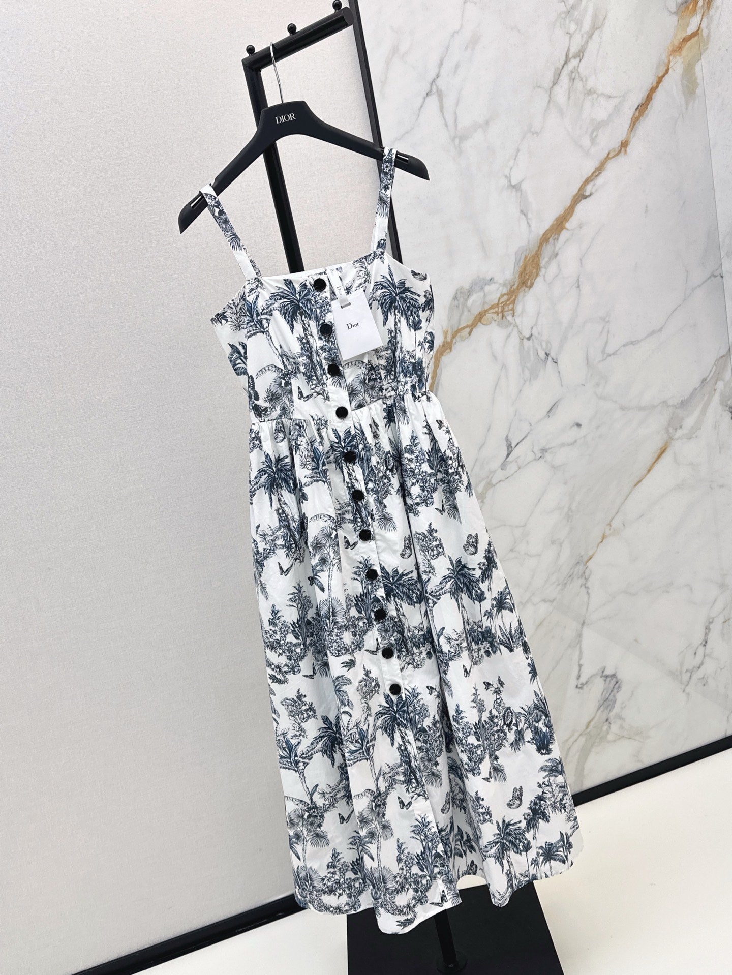 D*r 25ss print mid-length flared dress