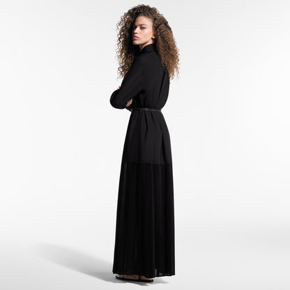 Loui* 25ss sheer insert shirtdress