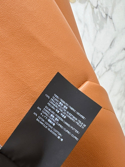 M*u 25ss nappa leather hoodie jacket
