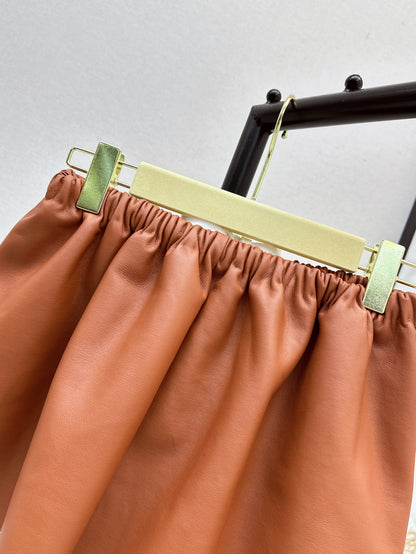 M*u 25ss nappa leather miniskirt